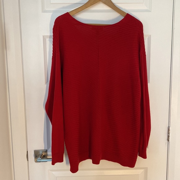 CHAPS - red sweater cotton size 2X - Picture 5 of 5